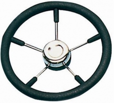 Steuerräder mit Speichen aus rostfreiem Edelstahl 320mm schwarz Steuerräder mit Speichen aus rostfreiem Edelstahl 320mm schwarz
