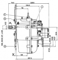 Bootswendegetriebe TECHNODRIVE TM 170 Untersetzung 2,04