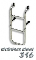Badeleiter 3 stufig aus NIRO min. Spiegelhhe 290 mm BBN3