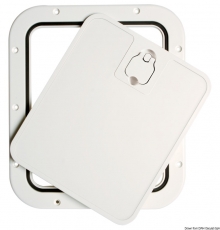Inspektionsluken mit abnehmbarer Frontabdeckung, cremefarben RAL 9010 305 x 355