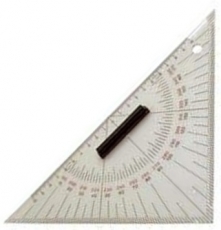 Kursdreieck aus Plexiglas 2 mm Kursdreieck aus Plexiglas 2 mm