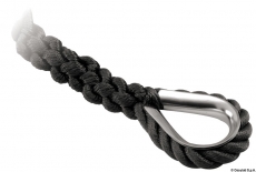 Gesplei�te Festmacherleinen blau Kausche Edelstahl Leine 24mm