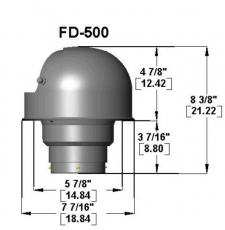 Ritchie Einbaukompass Globemaster FD-500-X fr Motorboote 5 Zoll Messing