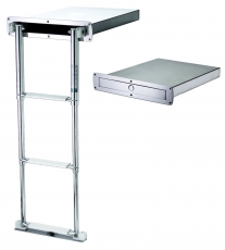 Teleskopische Badeleiter in Kassette NIRO 316 3 Stufen Teleskopische Badeleiter in Kassette NIRO 316 3 Stufen