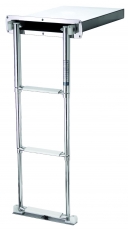 Teleskopische Badeleiter in Kassette NIRO 316 3 Stufen