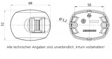 Aqua Signal Serie 34 LED Backbord Gehuse wei Licht Rot