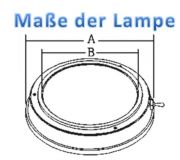 Kajtenleuchte Mit geriffelter Linse. Niro Aussendurchmesser 140