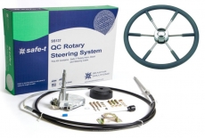 Teleflex Safe-T QC Bootssteuerung Komplett mit Steuerrad 6-Speichen NIRO 20 Fu 610cm