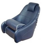 Bootssitz Flip-Up Marineblau mit weier Kedernaht