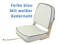 Klassischer Sitz mit einklappbarer Rckenlehne blau