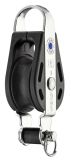 Block mit 1 Rolle, durchgehendem NIRO Bgel und Hundsfott aus der S-Block Serie 12mm