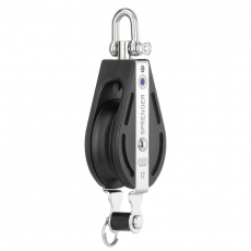 Block mit 1 Rolle, Wirbel und Hundsfott aus der S-Block Serie 12mm Block mit 1 Rolle, Wirbel und Hundsfott aus der S-Block Serie 12mm
