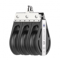 Block mit 3 Rollen und Bügel aus der S-Block Serie 12mm Block mit 3 Rollen und Bügel aus der S-Block Serie 12mm