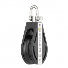 Block mit 1 Rolle und Wirbel aus der S-Block Serie 12mm Block mit 1 Rolle und Wirbel aus der S-Block Serie 12mm