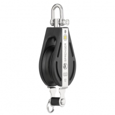 Block mit 1 Rolle, Wirbel und Hundsfott aus der S-Block Serie 12mm
