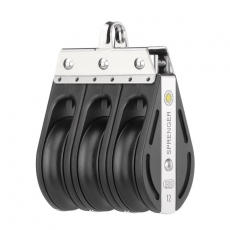 Block mit 3 Rollen und Bügel aus der S-Block Serie 12mm Block mit 3 Rollen und Bügel aus der S-Block Serie 12mm