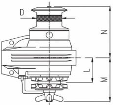 ANKERWINDE MODELL KOBRA geeignet f�r Boote von 7,5-11 m Kettennu� f�r 10 mm 12V /1000W