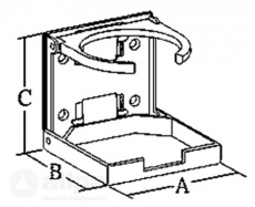 Getr�nkehalter klappbar, Farbe wei�.