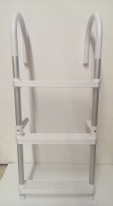 Badeleiter 3 stufig aus eloxiertem Aluminium, mit einklappbaren Bügeln Restposten Badeleiter 3 stufig aus eloxiertem Aluminium, mit einklappbaren Bügeln Restposten