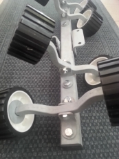 Rollentrger Sliprollensystem bewegliche Seitenrollen 8fach schwarz