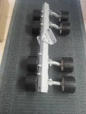 Rollentrger Sliprollensystem bewegliche Seitenrollen 8fach schwarz