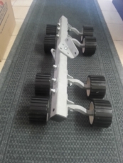 Rollentrger Sliprollensystem bewegliche Seitenrollen 8fach schwarz