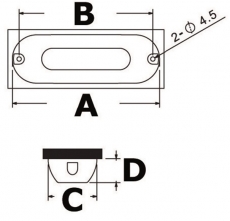 LED-Unterwasserscheinwerfer fr Badeplattformen / Heckspiegel / Kiel 2x3 W wei