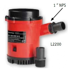 Bilgepumpe L2200mit Rckschlagventil von Johnson 12V