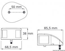 Mouse LED-Navigationslichter bis 20m Bootslnge Gehuse Edelstahl poliert Steuerbord Grn