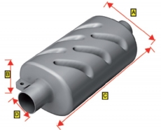 Schalldämpfer Anschluss 60mm Durchmesser aus Kunstoff Schalldämpfer Anschluss 60mm Durchmesser aus Kunstoff