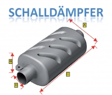 Schalldmpfer Anschluss 40mm Durchmesser aus Kunstoff