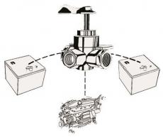 Dreiwege-Treibstoffhahn 3/8