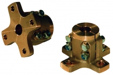 Bronze Klemmflansch kreuzfrmig fr 30mm Welle