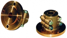 Klemmflansch aus Bronze mit Zentrierrand 40mm Welle Klemmflansch aus Bronze mit Zentrierrand 40mm Welle