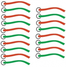 Trimmfdensatz fr Vorsegel, aus selbstklebendem RIPSTOP-Nylon 7x rot, 7x grn