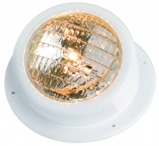 Leuchte fr Badeplattform aus weiem ABS, wasserdicht Ausfhrung gekippt Typ 12 V 35 W