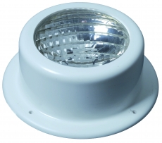 Leuchte fr Badeplattform aus weiem ABS, wasserdicht Ausfhrung gerade Typ 12 V 35 W