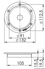 Inspektionsluke, ideal fr Emergency Tiller Aussen 132mm