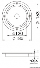 Inspektionsluke, ideal fr Emergency Tiller Aussen 185mm