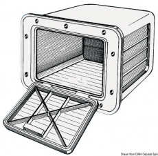 Ablagekasten mit wasserdichter Klappe Frontabdeckung C