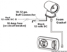 Elektronisch gesteuerter Suchscheinwerfer mit 1 x Joystick-Schaltplatte 24V