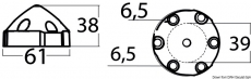 Anode MAX-PROP Magnesium Nabe innen 39 mm, fr 25/28 mm Wellen Anzahl Bohrung 6