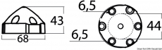 Anode MAX-PROP Magnesium Nabe innen 44 mm, fr 28/35 mm Wellen Anzahl Bohrung 6