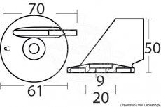 Finnanode fr 55/65/75/85 PS + 40/70 PS Viertakter 60mm Magnesium