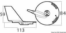 Finnanode f. Suzuki-Motoren DF60/70 m. Bohrungen Aluminium