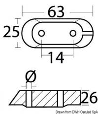 Anode f�r Yamaha 4/70 PS Viertakter Gewinde M5 Magnesium