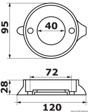 Ringanode SAIL DRIVE 120 Aluminium