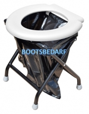 Praktische Klapp Toilette Klapp WC für unterwegs in der Farbe weiß Praktische Klapp Toilette Klapp WC für unterwegs in der Farbe weiß