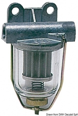 Treibstofffilter mit transparentem Schauglas Durchfluß 250 l/h max Treibstofffilter mit transparentem Schauglas Durchfluß 250 l/h max