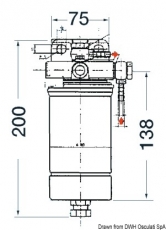 Dieselfilter aus Papier - 12 Micron Max. Durchflu.80 l/h